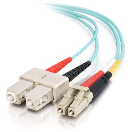 Cable de fibra óptica LC-SC 10 GB en oficinas modernas para conectar racks a 15m