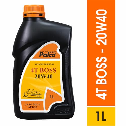 Image of PALCO 4T Boss 20W40 Bike Engine Oil, 1L (Pack of 1) Multigrade Synthetic Technology 4 Stroke Engine Oil for Bikes - API SJ JASO MA2 Certified