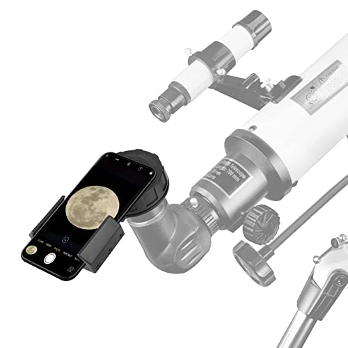 Solomark Universal Upgrade Cell Phone Adapter Mount, Quick Aligned Smartphone Digiscoping Adapter For Monocular Binoculars Spotting Scope,Spring Type Stretchable Clip For All Brands Of Smartphone #TOP6