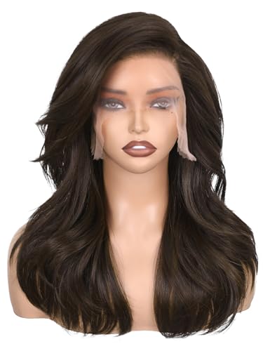 FAVE 18 Inch Brown Layered Wig 13×6 HD Lace Front
