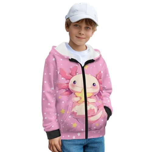 Kids Zip Up Hoodies Hooded Sweatshirt for Girls Boys 6-16 Y2