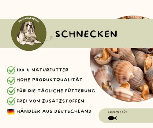 Warnick´s Tierfutterservice Naturhäppchen Schnecken, FD gefriergetrocknet - 100 gr Tüte - Naturfutter für Zierfische, Garnelen und Krebse