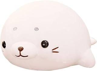 Cute Seal Plush Toy Stuffed Animal, Super Soft Seal Hugging Pillow, Chubby Seal Plushie Gift for Kids Children Girls Boys Baby Toddlers, Sea Animal Adorable Home Decor (S-19.7in/50cm)