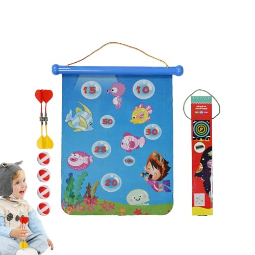 Juego de juego de diana con dardos - Kit de juego interactivo de PVC magnético para playa y jardín, juego de diana con dardos magnéticos | Para niños, niñas adolescentes, camping en cortos
