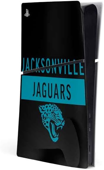 Skinit Decal Gaming Skin Compatible with PS5 Slim Digital Edition Console - Officially Licensed NFL Jacksonville Jaguars Black Performance Series Design