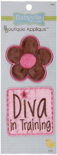 Babyville Boutique 35059 Appliques, Fun Flowers & Diva (2-Count)