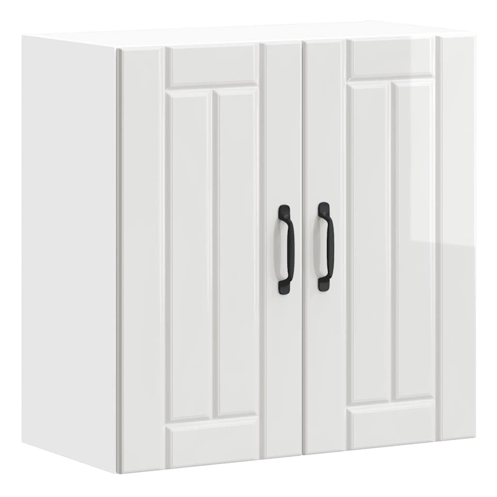 vidaXL Armario de Pared de Cocina Lucca Blanca de Alto Brillo, Unidad de Pared de Cocina, gabinete para Pared de Cocina, gabinetes de Pared con Puertas