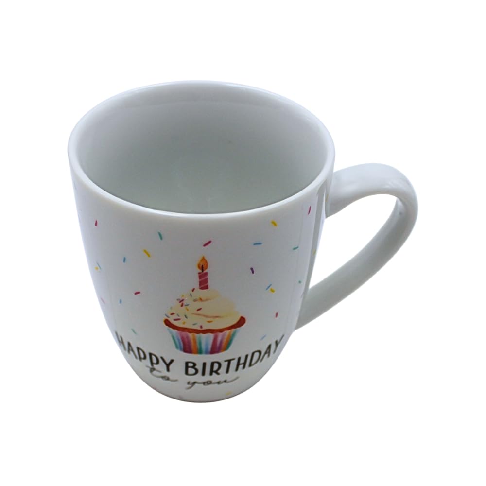 Dekohelden24 Tazza Da Tè In Ceramica Con Gufo Blu E Stelle, Colino In Metallo E Coperchio, 250 Ml