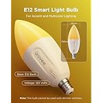 Govee E12 Led Bulb, Smart Light Bulbs Work with Matter, Alexa, Google Assistant, WiFi Candelabra Bulbs 40 Watt Equivalent, RGBWW Color Changing Light Bulb, 2.4Ghz Only, 450 LM, 4 Pack - Image 5