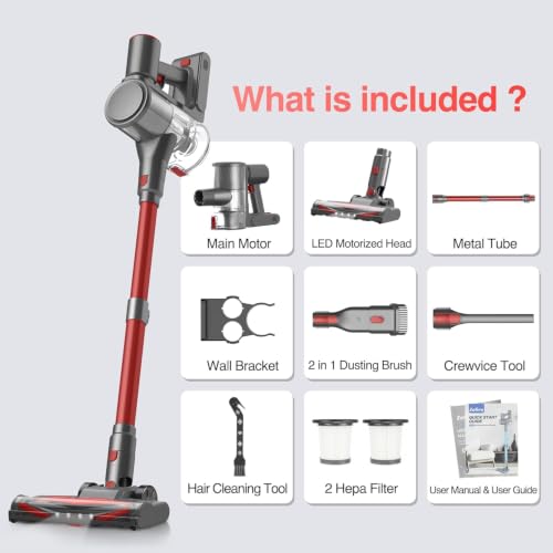 Vacuum Cleaners for Home, 580W/55Kpa Cordless Vacuum Cleaner for Pet Hair - image 9
