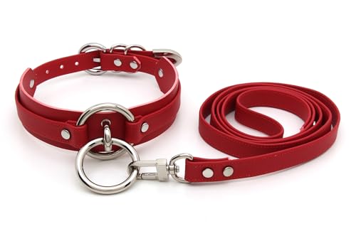 Collier ras du cou fait à la main en cuir synthétique souple anti-irritation