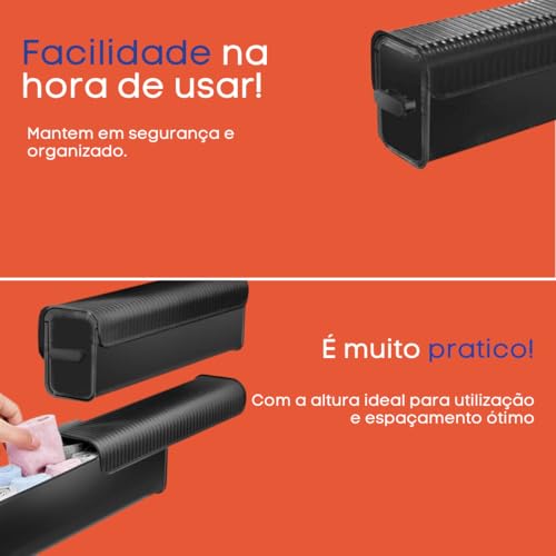 Kit 2 Gavetas Organizadora Portátil com Adesivo Escritório