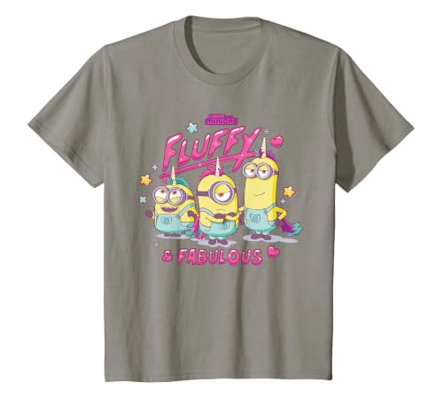 Minions Fluffy & Fabulous T-Shirt, Youth, Slate Grey, Large