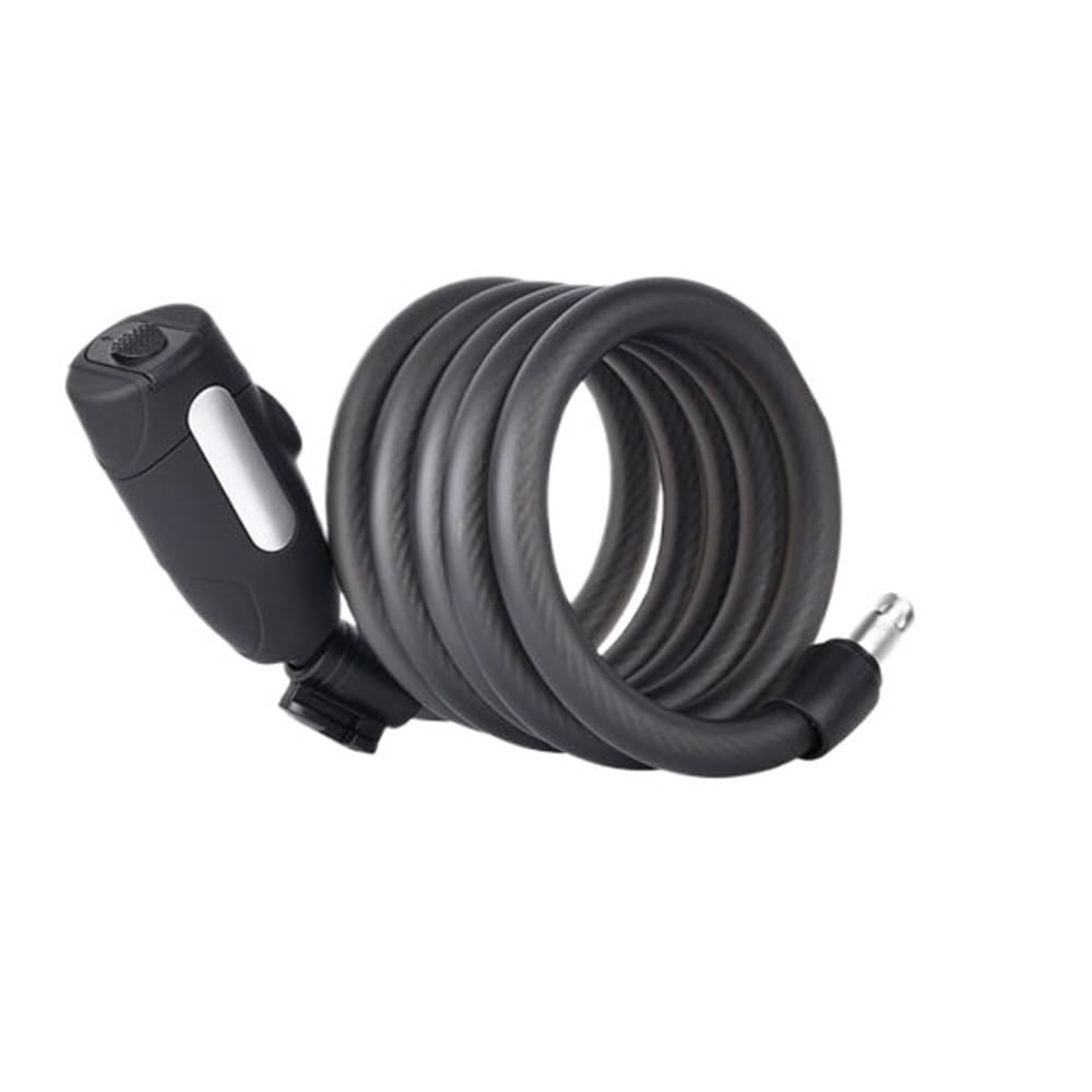 Giveduno Silver-1.5M Bicycle Lock, Bicycle Lock Weather With 2 Keys Motorcycle Scooter