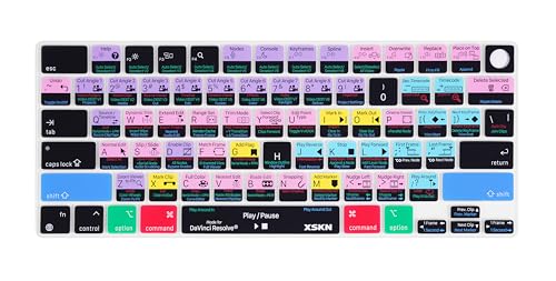 XSKN Davinci Resolve Shortcut US Version Keyboard Cover Skin...