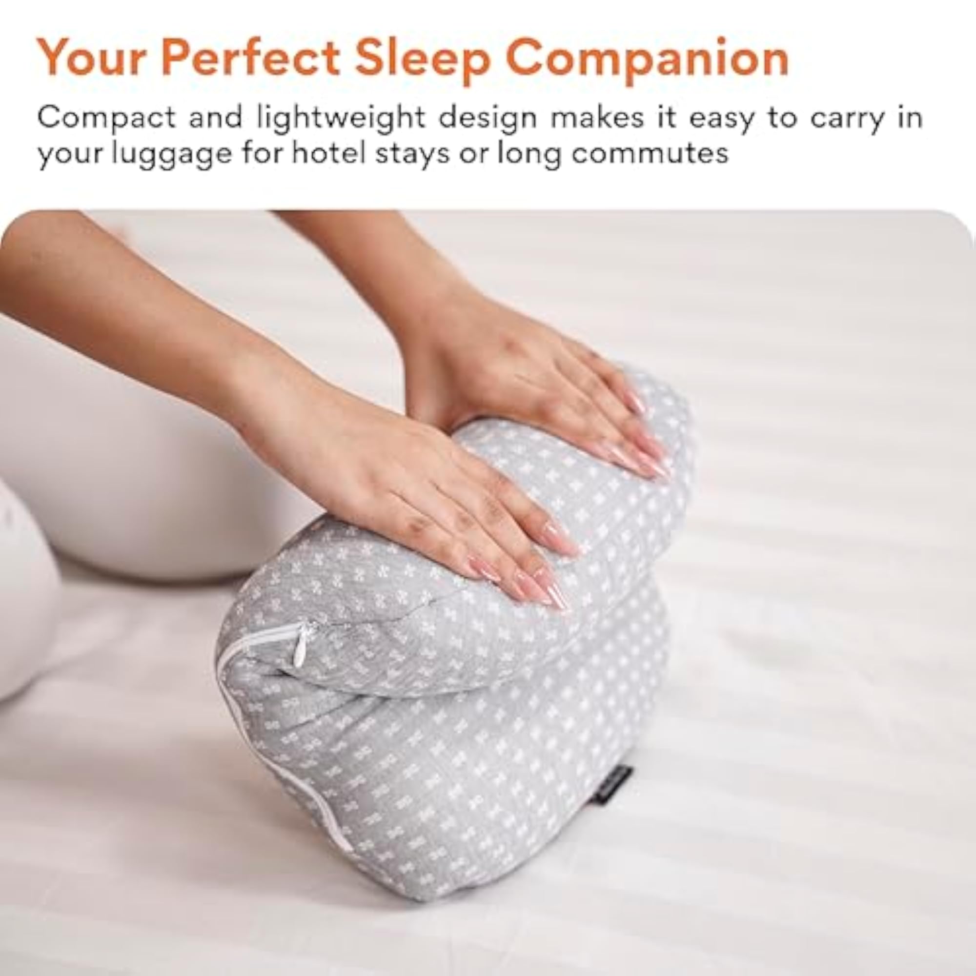 Ear Piercing Pillow for Side Sleepers, Velvet Cover