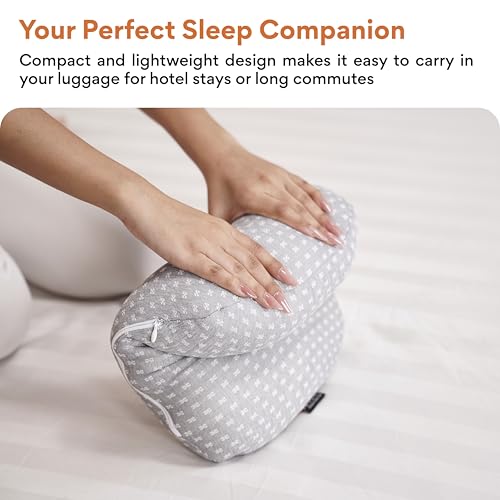 Image of FOVERA Ear Piercing Pillow for Side Sleepers with Ear Hole | Relief from Ear Pain, CNH, Ear Inflammation | Soft Velvet Fabric Cover with Microfiber Filling | Ideal for Healing & Comfort