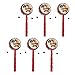 TOYANDONA 6 Piezas Sonajero Tambor de Juguete Tambor Chino Sonajero Balanceo Tambor Giro Sonajero Instrumento de Bebé Agitador de Juguete Sonajeros Musicales para Bebés Juguetes de Tambor