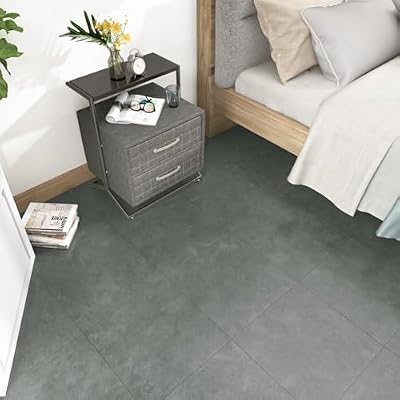 WESTICK Marble Grey Peel and Stick Floor Tile 20 PCS Vinyl Flooring Peel and Stick Tile 12 x 12 in Self Adhesive Bathroom Floor Tiles Waterproof Thick Removable Flooring Tiles for Kitchen Floor