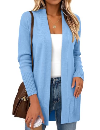 Zeagoo Cardigan Sweaters for Women Open Front Cardigans Long Sleeve Sweater