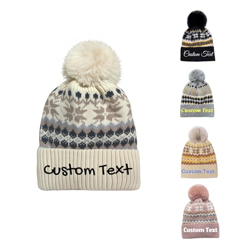 Hwingo Personalized Beanie Hat with Pom-pom