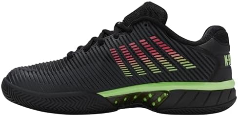 K-Swiss Tênis masculino Hypercourt Express 2, Preto/Verde neon