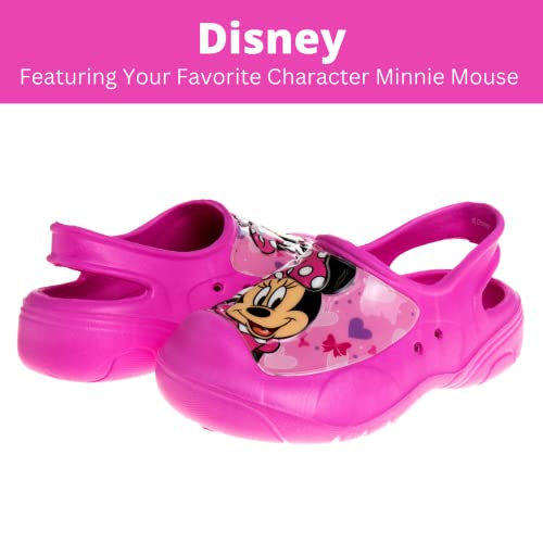 Disney Minnie Mouse Girls Clogs - Summer Sandal Kids Water Pool Shoes - Beach Slides Slipper Backstrap Closed-Toe Outdoor Sport Athletic Character Slip-On Quick Dry Waterproof (Size 11-12 Little Kid) #TOP1