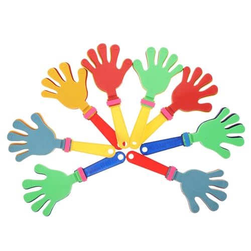 SOPOTUTU 8 piezas Palmas Plásticas Colores Vibrantes Animar Fiestas Eventos Deportivos Cumpleaños Accesorios Ruido