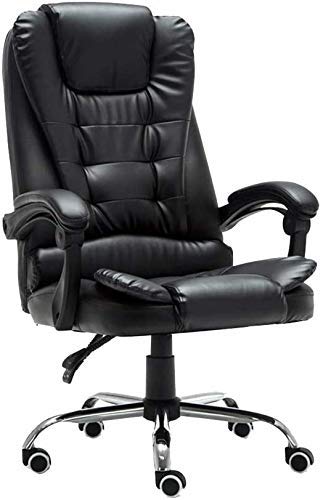 QUSYZD Office Desk Chair Executive Chair Computer Chair, PU Leather High Back Computer Chair With Footrest Reclining Boss Chair Thick Cushion Ergonomic Executive Swivel Office Chair,