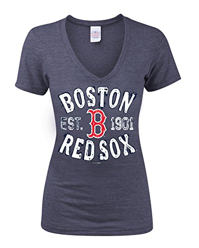 5th & Ocean MLB Boston Red Sox SS V-Neck Polo Shirt