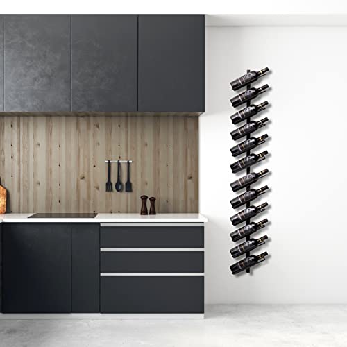 Ede & Style Metal Wall Mounted Wine Rack For 12 Bottles - Vertical Wine Rack Wall Mounted 4 Ft, Wine Bottle Rack, Modern Wine Storage Rack, Electric Wine Bottle Opener 4 In 1 Gift Set. #TOP5