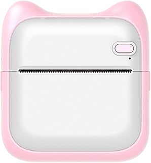 Zwbfu Portable Pocket-size Printer Wireless BT Thermal Printer Simple Operation Support Photo Notes Errors Text Memo Printing Pink