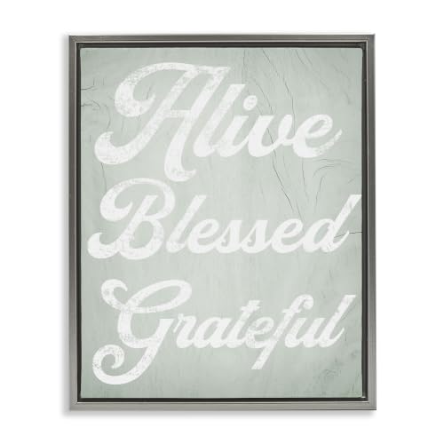 Alive Blessed Grateful Vintage Tree, 24 x 30 Inch Canvas in Floater Frame