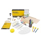 DIBYS Töpfer-Set für Kinder & Erwachsene | Mit Modellier-Werkzeug, Ton lufttrocknend & weiß, Farbe & Pinsel | Bastel-Set zum Töpfern für Zuhause | Kreativ-Set | Originelle Geschenk-Ideen