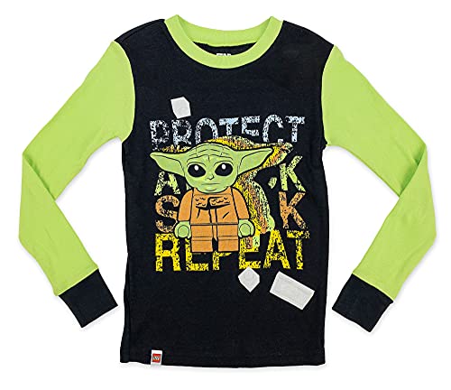 Lego Star Wars Boys Grogu Baby Yoda 2 For 1 Cotton Pajama Set, Size 6 Green #TOP1