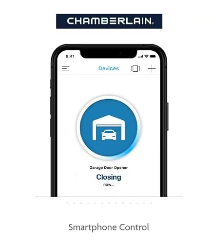 Chamberlain B2211T 1/2 HP Smart Quiet Belt Drive Garage Door Opener with Battery Backup