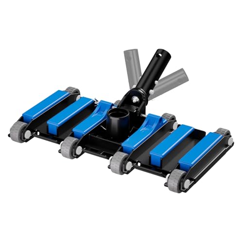 Commercial-Grade 4.4 LB Weighted Pool Vacuum Head & Swivel Handle - Lab-Tuned Brush,Debris Guide & Vinyl-Safe Wheels for High-Efficiency Cleaning,Inground & Above Ground Swimming Pools –Blue by TidyMister - Used condition - US$34.57