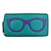 ili New York 6462 Leather Eyeglass Case (Aqua/Cobalt)