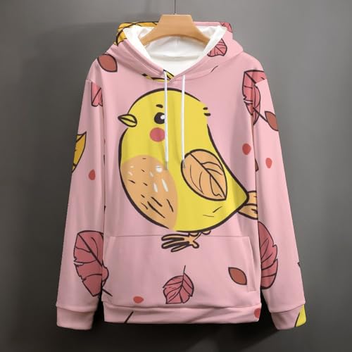 Sweatshirt Pullover Poussin Dessin Animé - Sweat à Capuche Manches Longues Taille S - 5
