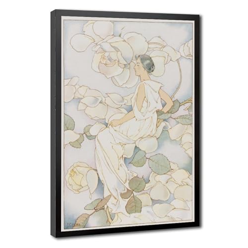 Impression Art Nouveau Fée Fleur par Laura Coombs Hills sur toile Giclée 20x30 cm