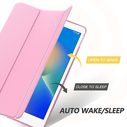 Image of Moko Smart Case for iPad 9th / 8th / 7th Gen Case 10.2 Inch, Flowers Pink