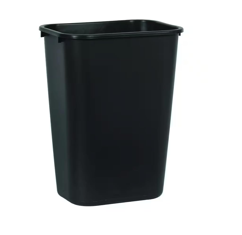 Generic 10 38 Gallon Rectangular Black Trash Bin ZY30631, like an amage