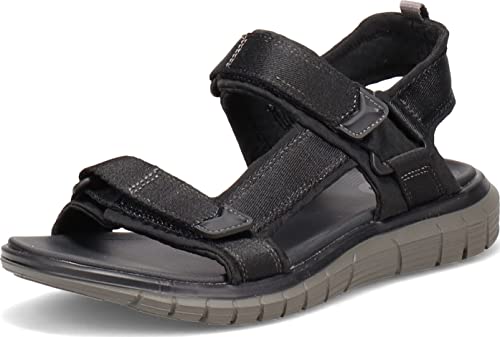 Dockers Mens Soren SupremeFlex Outdoor Sandal, Black/Grey, 12 M