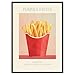 MJ-GRAPHICS - Poster Pommes - Bild mit Speisen Rezept & Zutaten - Wandbild Din A4 in Galerie Qualit&auml;t mit extra dickem 300g Posterpapier - Retro Poster FineArt Kunstdruck ohne Bilderrahmen