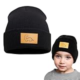 【Confort Et Ajustement IdéAl】Fabriqué En Tricot Doux, Ce Bonnet Enfant S'Adapte Parfaitement Au CrâNe Des Petits. En Tant Que Bonnet Enfant GarçOn, Il Garantit Un Confort Maximal Tout En Restant En Place Lors Des Jeux Hivernaux.