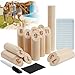 OSDUE Holz Zahlen Kubb Spiel, Wikingerspiel Wurfspiel Schwedenschach Wurfspiel Outdoor Partyspiele Lustiges für Erwachsene und Kinder