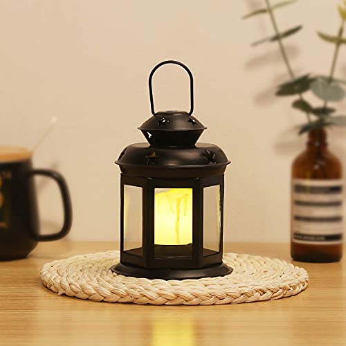 Docmon Rustic Wall Sconce, Wall Mounted Hanging Farmhouse Lantern Sconces Set Of Two With Electric Fake Candle For Living Room, Bathroom, Dining Room Decoration #TOP1