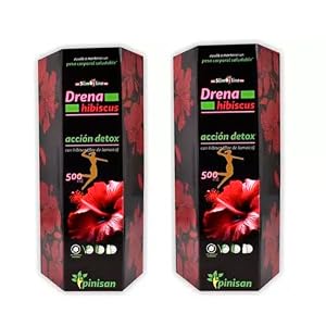 Drena Hibiscus Pinisan | Pack 2 Unidades | Suplemento Drenante Natural 500ML | Apoyo a la Depuración y Control de Peso | VEGANO