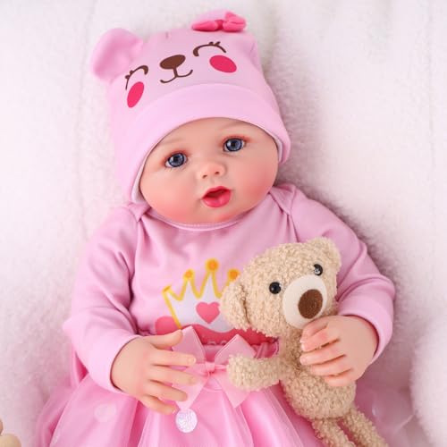 BABESIDE Lifelike Reborn Baby Dolls Girl - 20-inch Realistic Newborn with Soft Cloth Body, & Poseable Limbs, Real Life Toddler Reborn Doll Girl - Adorable Gift for Girls Ages 3+