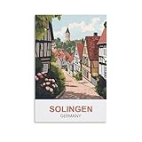 CLFMHNAS Solingen Deutschland Vintage-Reiseposter, 40 x 60 